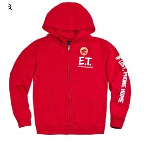 Universal Studios ET The Extra-Terrestrial Red Zip Hoodie Kids Youth XL